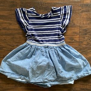 Cat and Jack flutter sleeve mixed media dress
